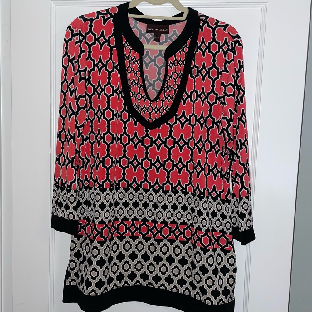 Dana Buchman size L long tunic jersey knit
